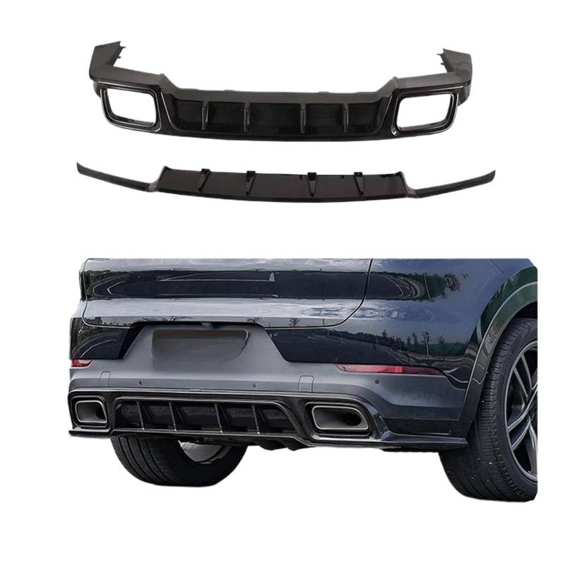 Heckspoiler-Diffusor-Spoiler Dry Carbon Fiber Body Kit Heckstoßstange Diffusor Lip Splitter Spoiler kompatibel for Cayenne/Coupe/Turbo 2018–2024 von EPNYWJTE