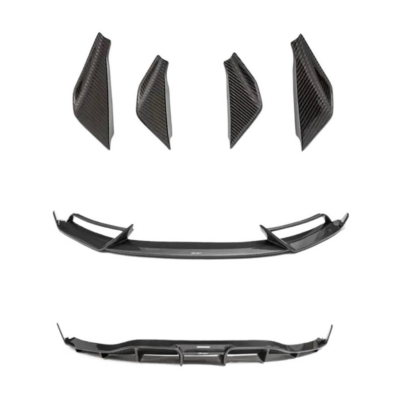 Heckspoiler-Diffusor-Spoiler Dry Carbon Fiber Front Lip Heckspoiler Stamm Diffusor Seite Rock Körper Full Kit Kompatibel for Aston Martin DB11 2016-2023(Lip diffuser) von EPNYWJTE