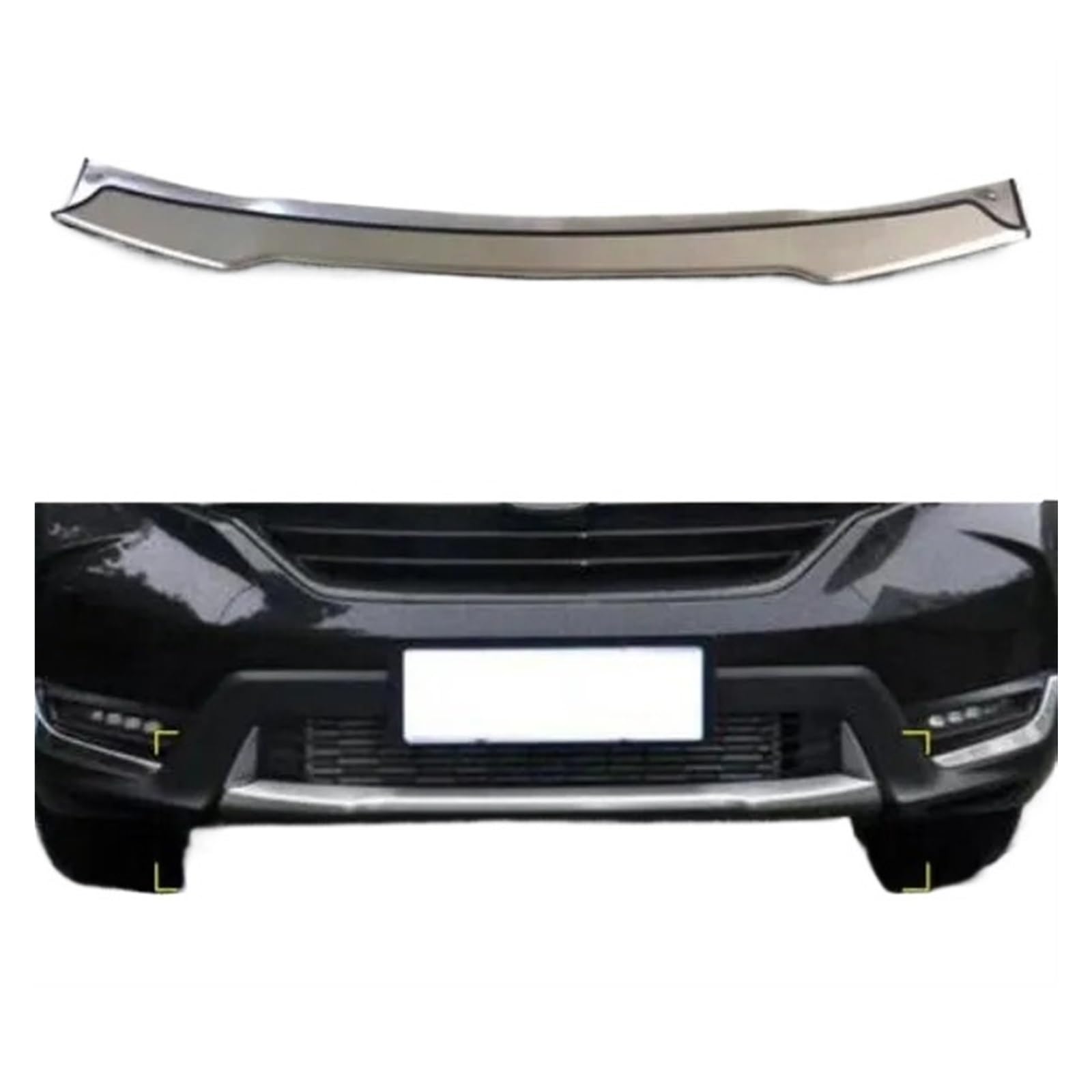 Heckspoiler-Diffusor-Spoiler Edelstahl Auto Vorne Hinten Stoßstangen Schutzfolie Unterfahrschutz Kompatibel for Honda CRV CR-V 2017 2018 2019 2020(Front) von EPNYWJTE