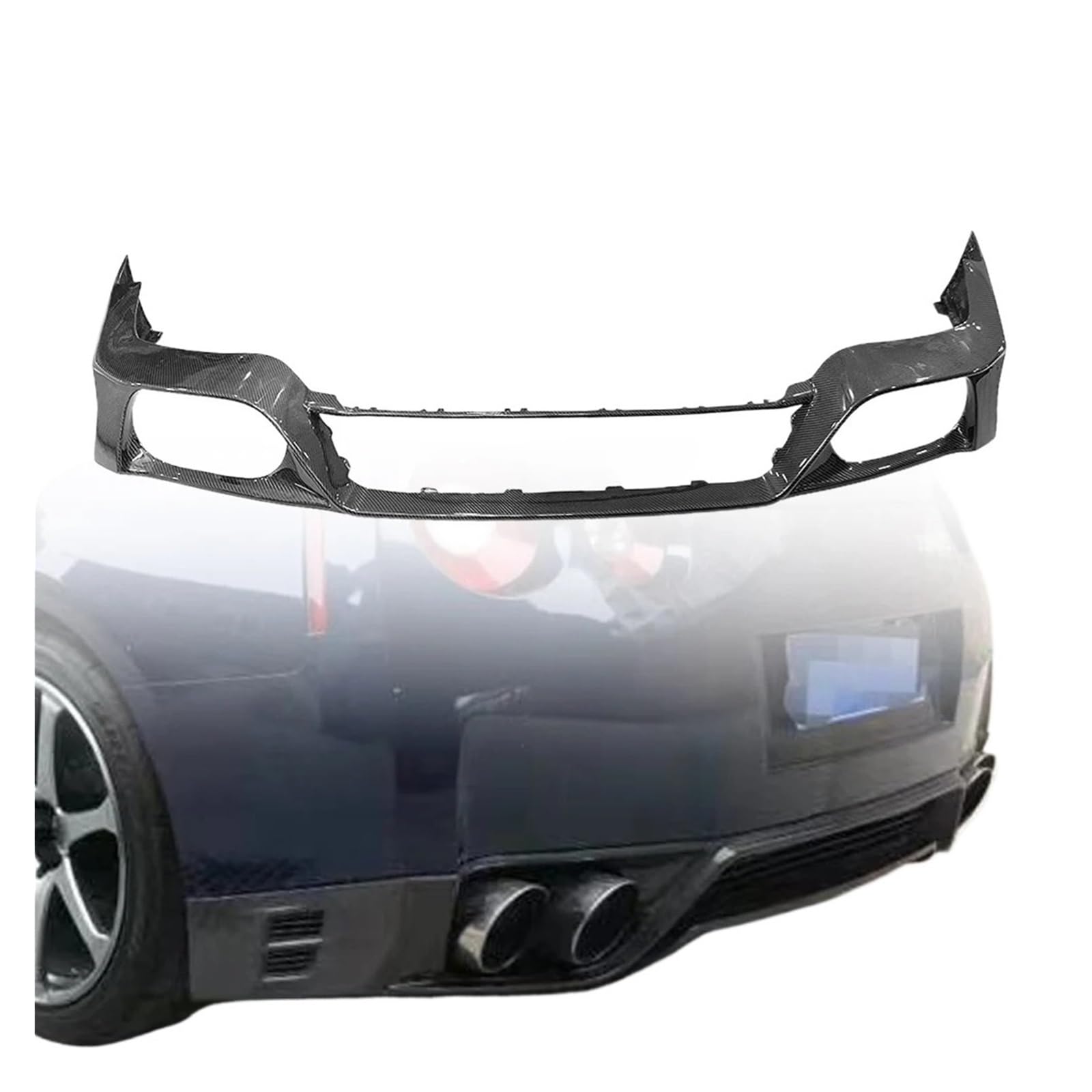 Heckspoiler-Diffusor-Spoiler GTR R35 Kohlefaser-Heckstoßstangen-Diffusor-Splitter im OEM-Stil, kompatibel mit Nissan GTR R35 von EPNYWJTE