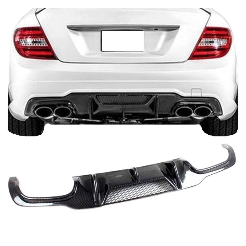 Heckspoiler-Diffusor-Spoiler Heckstoßstangendiffusor kompatibel for Mercedes-Benz C-Klasse W204 C300 Sport C63 AMG Limousine 2011–2014. Auto-Heckstoßstangendiffusor-Lippenspoiler von EPNYWJTE