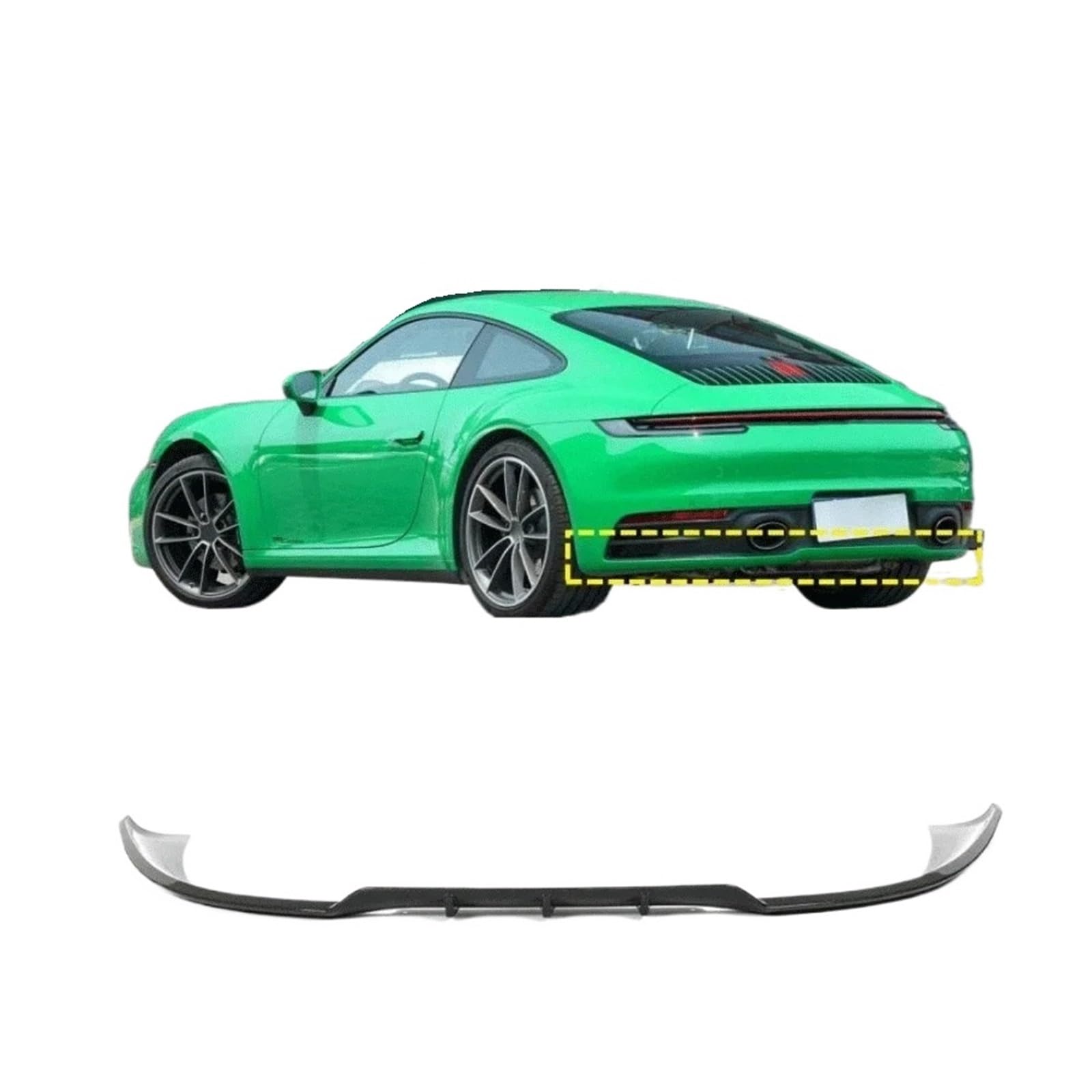 Heckspoiler-Diffusor-Spoiler Kohlefaser-Heckstoßstangendiffusor, kompatibel for 911 992 Carrera 4 S 4S Coupe 2-Türer 2019–2020 von EPNYWJTE