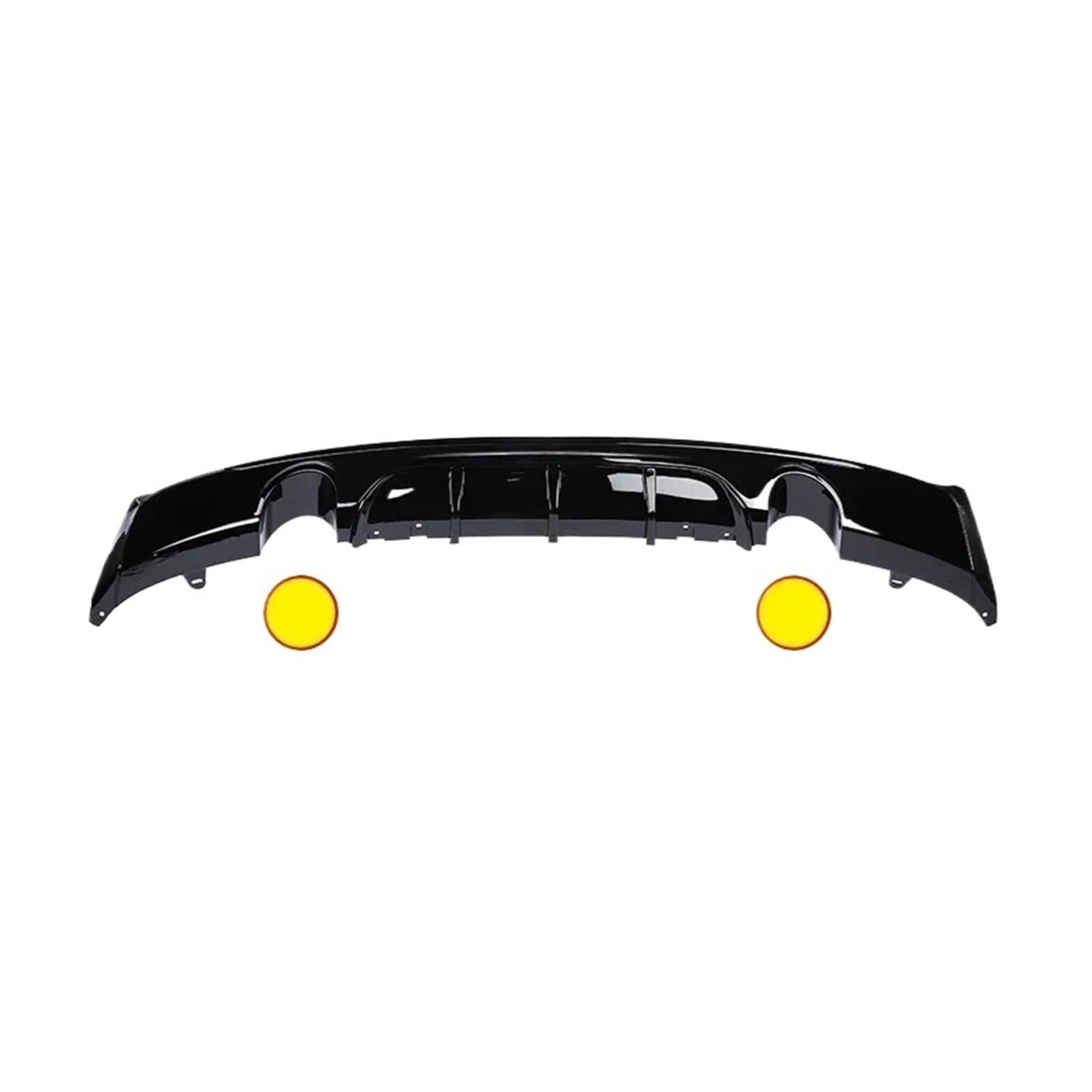 Heckspoiler-Diffusor-Spoiler Kompatibel for BMW 2er F22 F23, glänzend schwarz, Sport-Tech-Heckdiffusor, Stoßstangenkörper-Set for Carbonfaser-MP-Diffusor 2014–2020, Ersatz(Double-single out) von EPNYWJTE