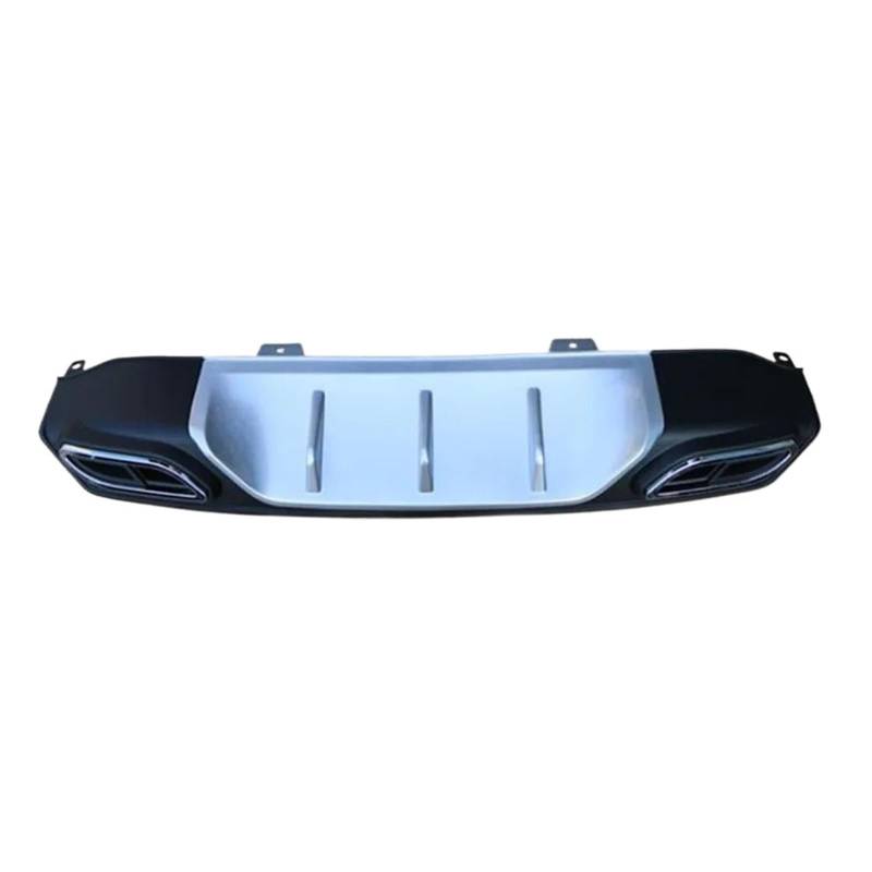 Heckspoiler-Diffusor-Spoiler Kompatibel for Honda Civic SEDAN 4 DR 2016 2017 2018 2019, hintere untere Stoßstange, Diffusor-Lippenabdeckung, Auspuff-Dekor, dekorative hintere Stoßstangenlippe(SILVER B von EPNYWJTE