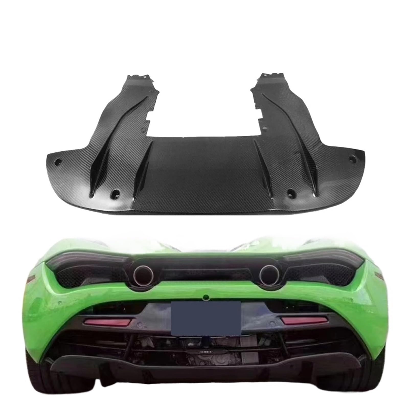 Heckspoiler-Diffusor-Spoiler Kompatibel for Mclaren 720s 720s Carbon Fiber OEM Style Heckstoßstangen-Diffusor-Splitter von EPNYWJTE