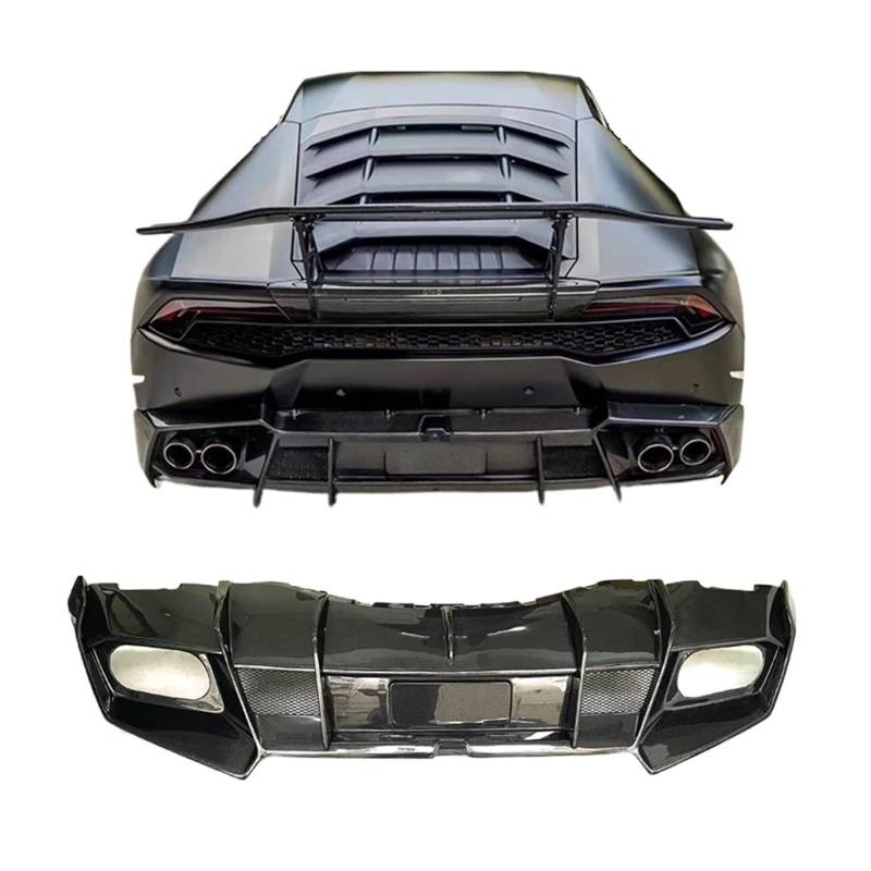 Heckspoiler-Diffusor-Spoiler M Stil Carbon Faser Material Hinten Lip Spoiler Diffusor Kompatibel for Lamborghini Huracan LP610 LP580 2014-2017 von EPNYWJTE