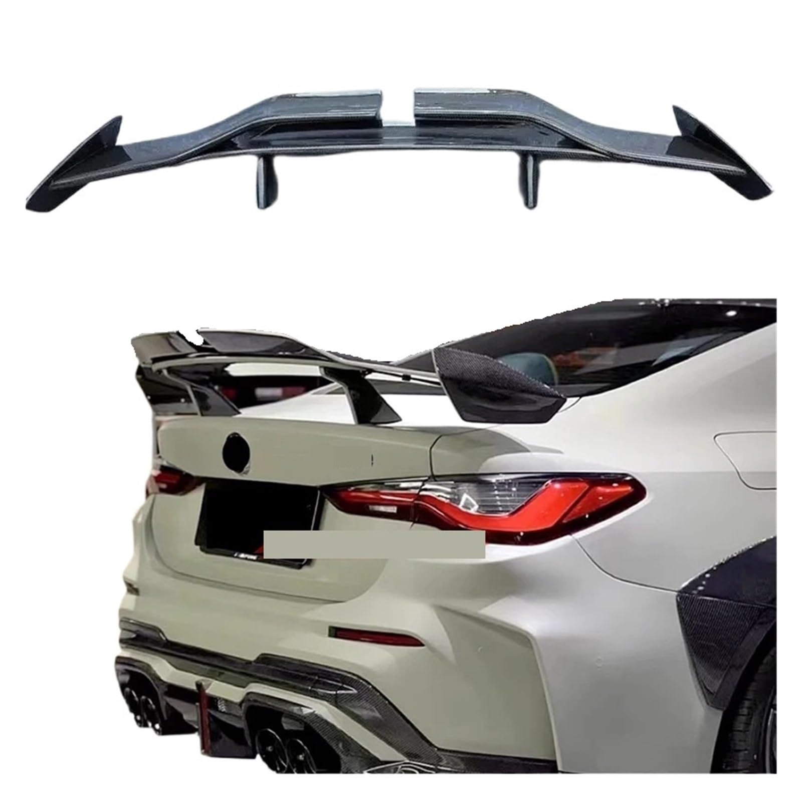 Heckspoiler Heckflügel kompatibel for BMW G30 G90 M5 G20 G80 M3 G22 G82 M4 2018-Up Carbon Fiber Performance Trunk Spoiler Wing(Carbon fiber) von EPNYWJTE