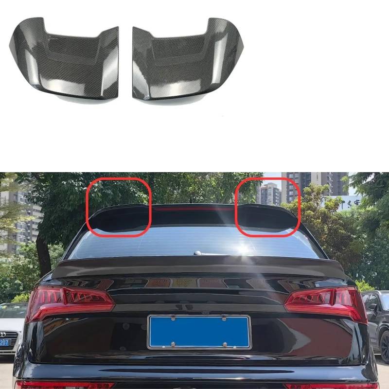 Hinten Dach Schwanz Flügel Kompatibel for Audi Q5 SQ5 2018-2024 Auto Zubehör Spoiler Splitter Diffusor Verlängerung Schwarz glänzend(Carbon Fiber Look) von EPNYWJTE