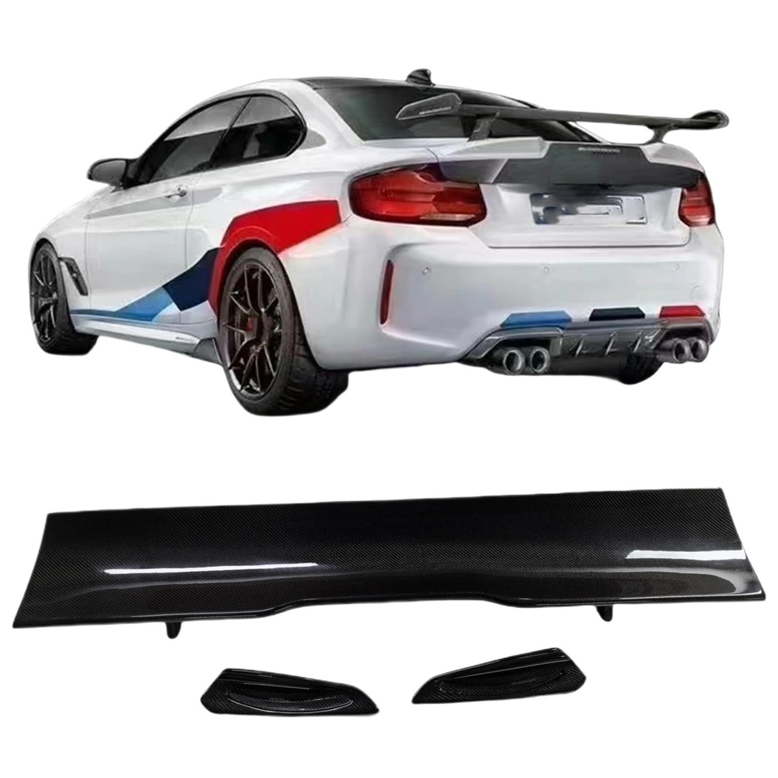 Hinten Stamm Deckel Spoiler Flügel Kompatibel for BMW 3 Serie E92 Coupe 328i 335i M3 Carbon Fiber Tail Heckklappe Oberen splitter Lip von EPNYWJTE