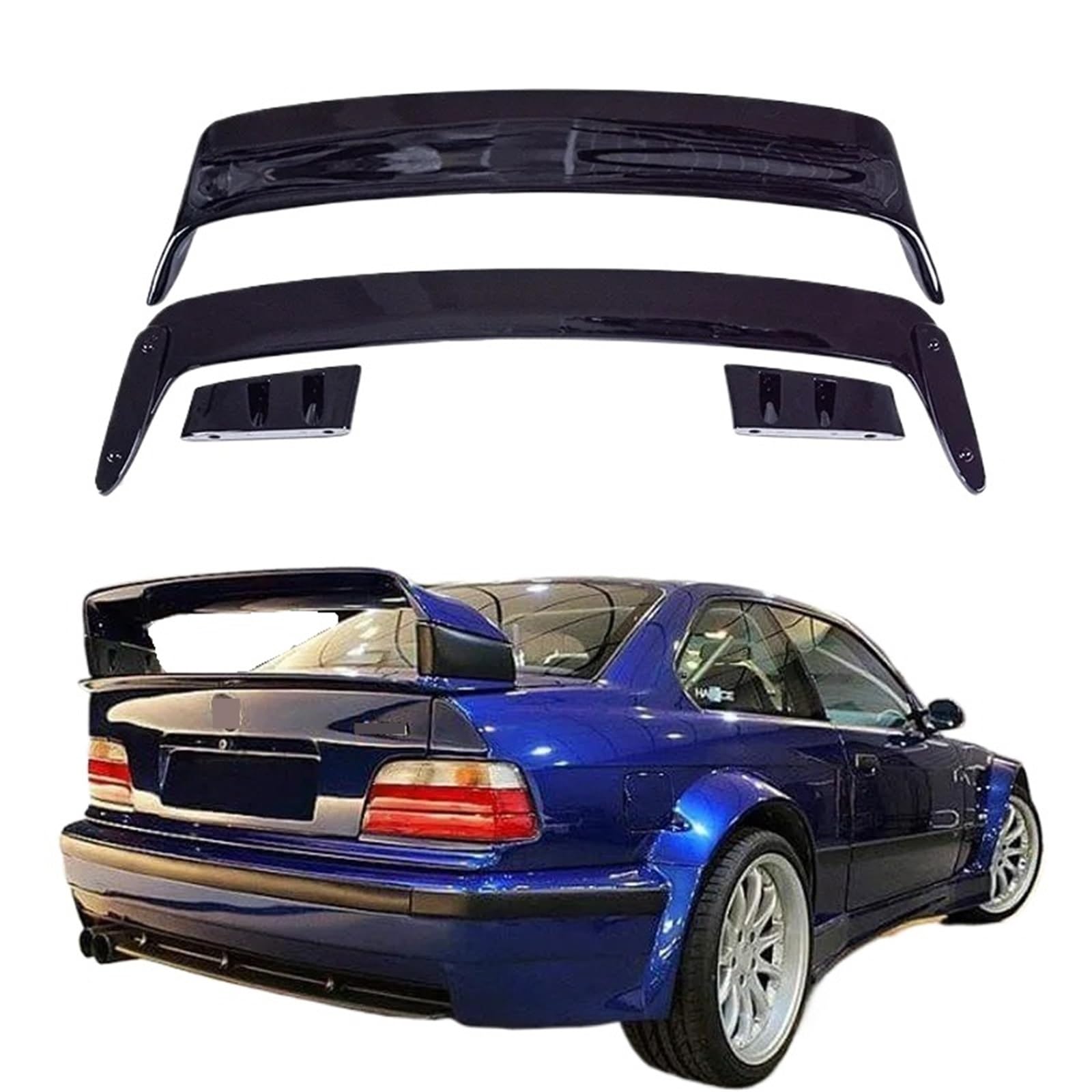 Kompatibel for BMW E36 M3 Spoiler 1990–2000 BMW M3 Serie GT Style Spoiler E36 Serie 3 Coupe ABS-Kunststoffmaterial unlackierter Spoiler von EPNYWJTE