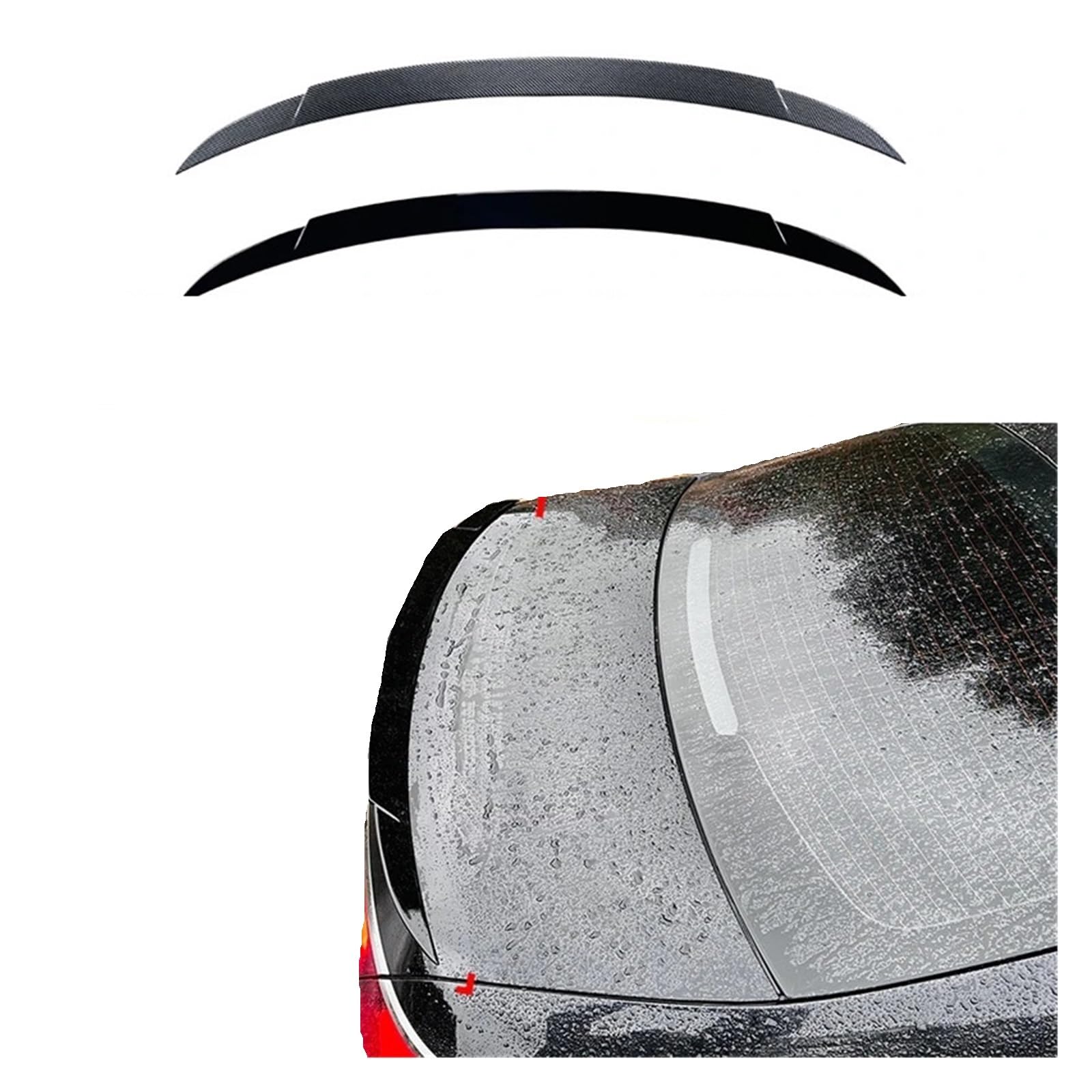 Kompatibel for Benz E-Klasse W214 E260 E300 2024+ Barbos Heckklappen-Splitter Lippenspoiler Heckspoiler HIGH KICK DUCKBILL(Carbon Look) von EPNYWJTE