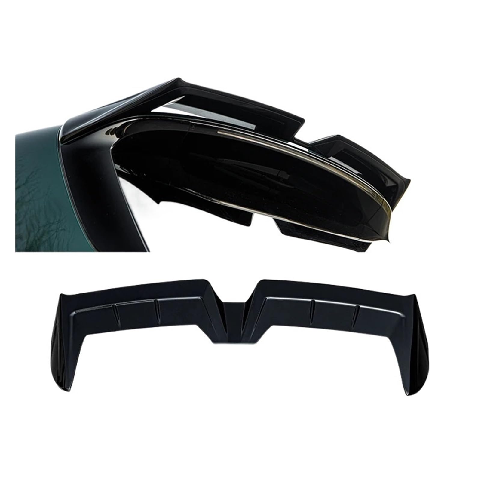 Kompatibel for Li Xiang L8 2022–2023 SUV, Sport-Heckflossen, feste Windflügel, Spoiler oben, MC-Heckflossen, Außenverkleidungsteile, Lixiang-Zubehör(Bright black) von EPNYWJTE