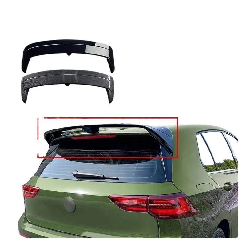 Kompatibel for VW Golf 8 Golf MK8 GTI R GTD Clubsport CS 2020+ Auto Heckflügel Fester Windflügel Spoiler Dach Kofferraumflügel Außenschutzabdeckung(Carbon Look) von EPNYWJTE