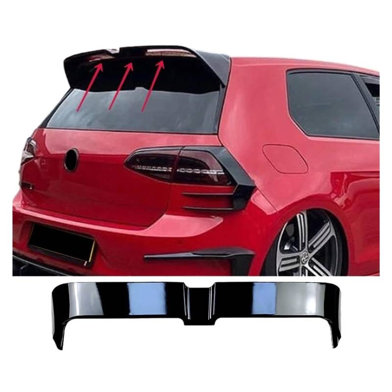 Kompatibel for Volkswagen VW 2013–2020 Golf 7 7,5 MK7 7,5 GTI GTD R ABS glänzend schwarz Auto Dachspoiler Heckspoiler Body Kit von EPNYWJTE