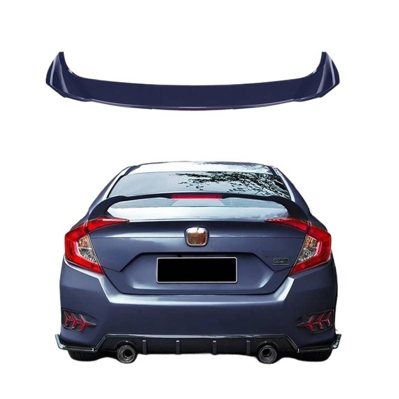 Schwanz Flügel Mit Licht 2016-2018 Kompatibel for Honda10th Gen Civic ABS Heckspoiler Flügel Hinten Schwanz Spoiler körper Kits(Blue 2) von EPNYWJTE