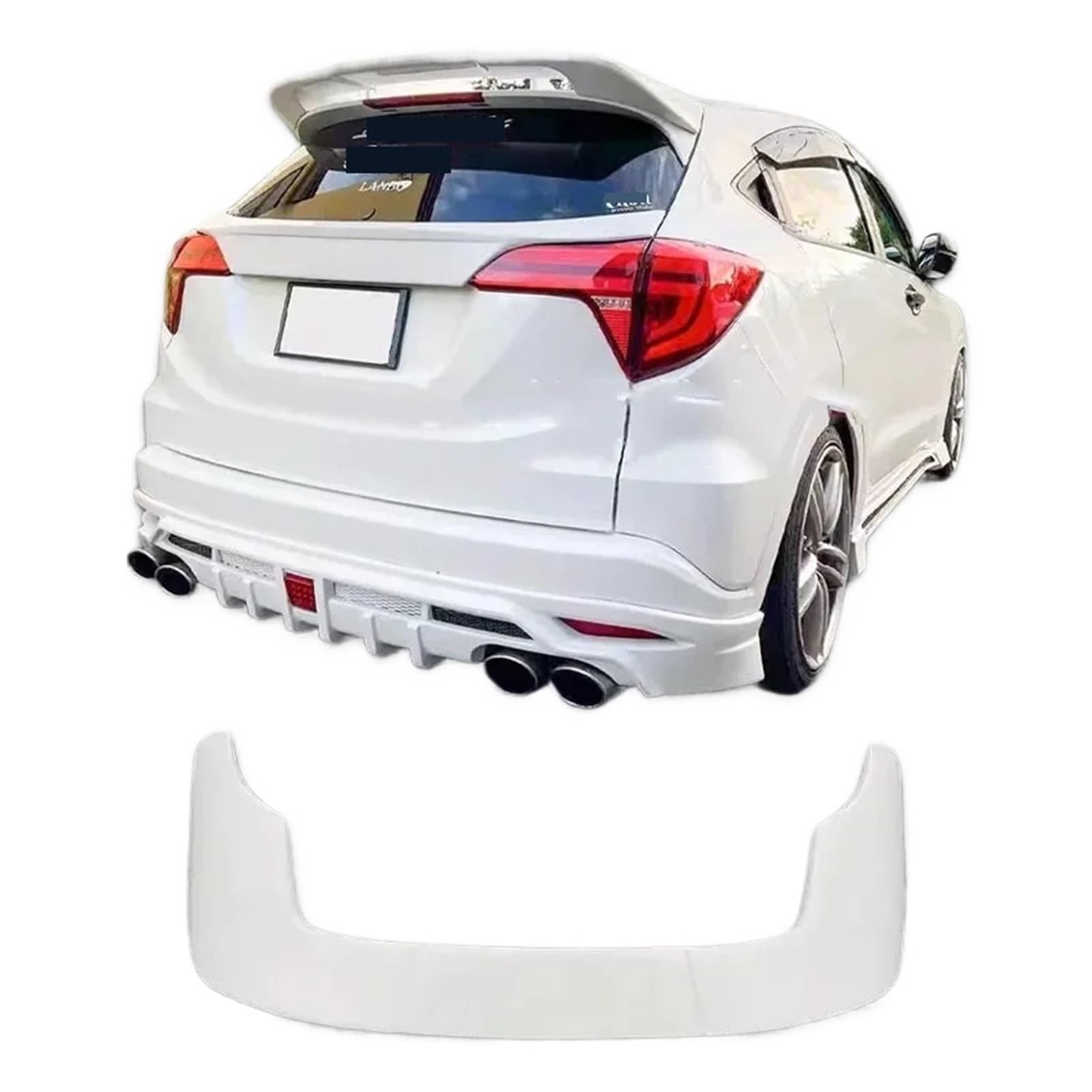 Spoiler posteriore in Fibra Di Carbonio Versione MZ for 2015–2018, kompatibel mit Anni VEZEL/HRV Body Kit(No color) von EPNYWJTE