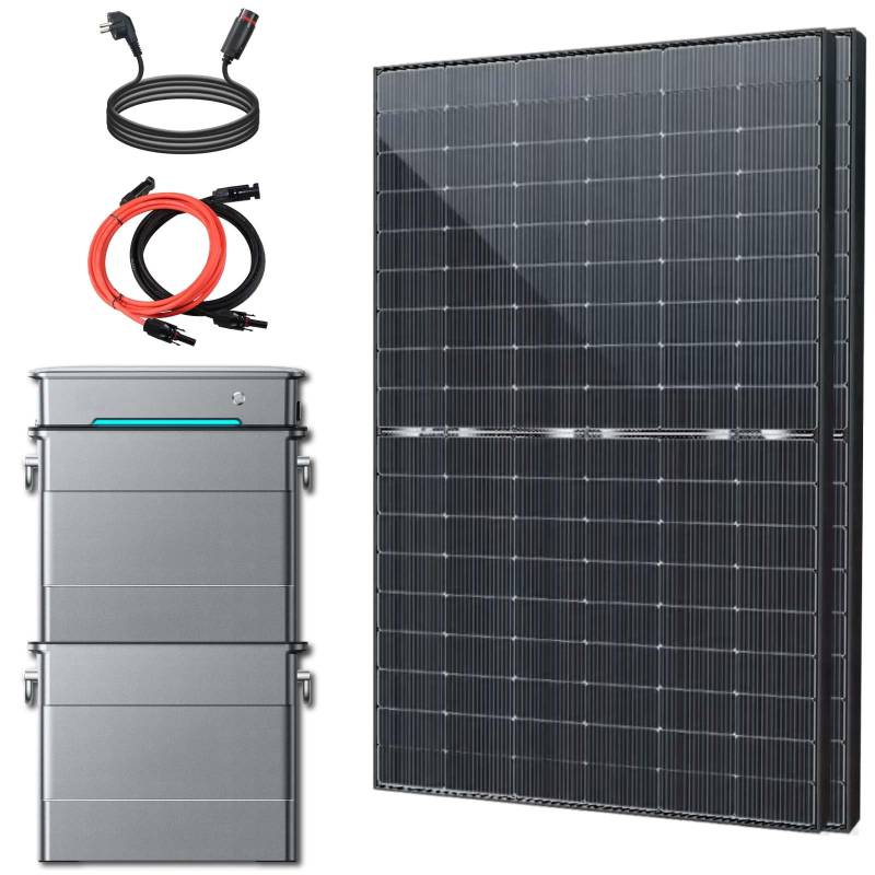 EPP.Solar® 1000W Balkonkraftwerk mit Speicher Zendure Solarflow Hyper 2000(3840Wh) Komplettset von EPP.Solar