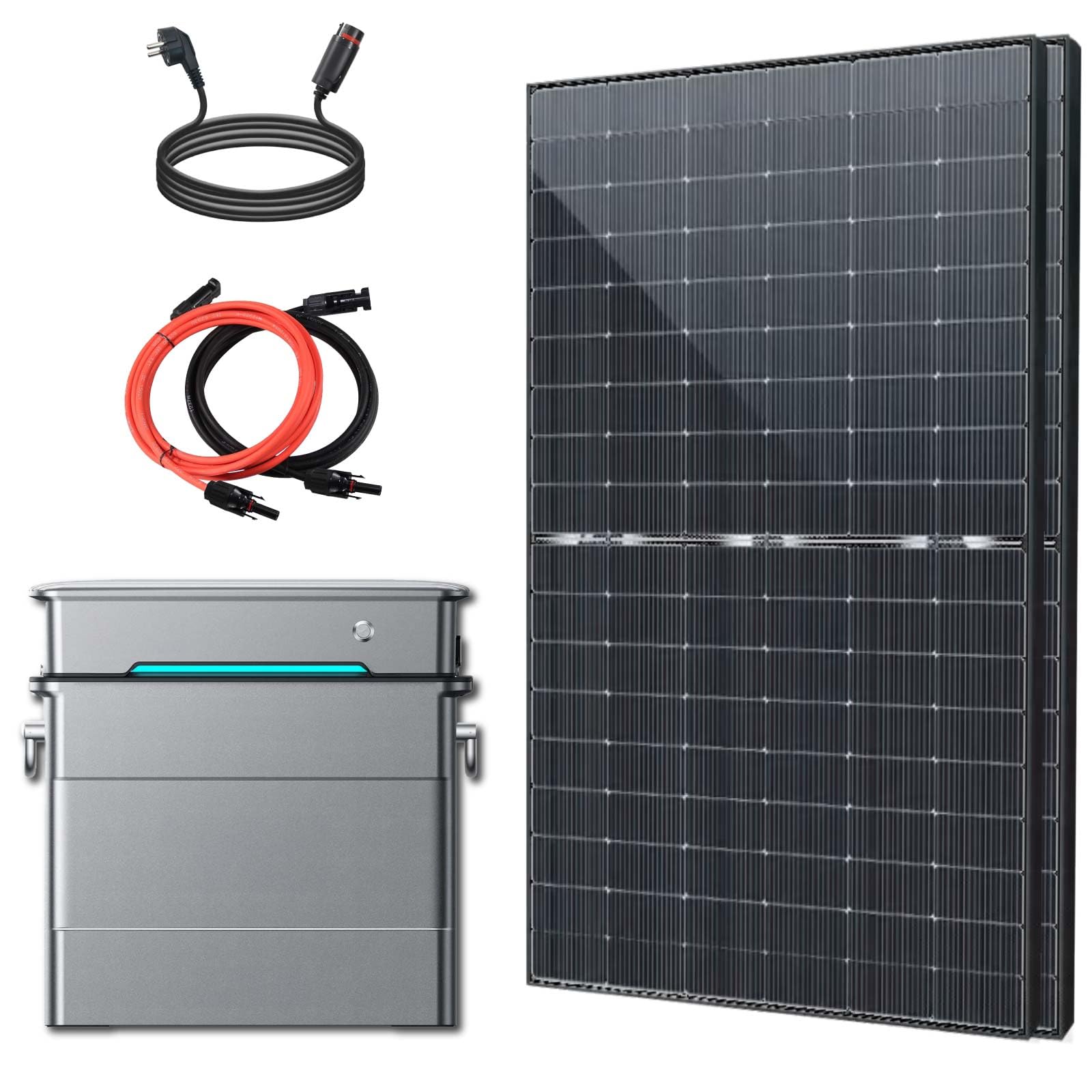 EPP.Solar® 1000W Balkonkraftwerk mit Speicher Zendure Solarflow Hyper 2000 (1920Wh) Komplettset von EPP.Solar