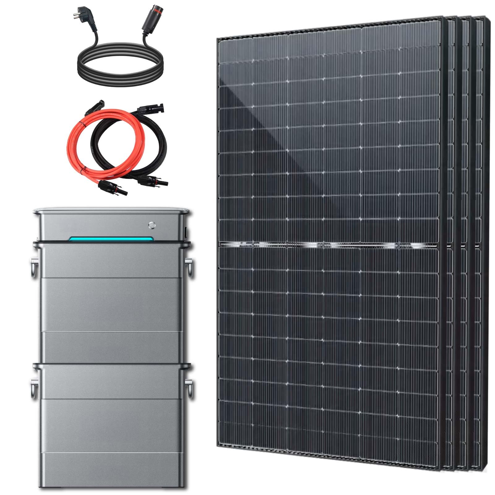 EPP.Solar® All In One 1760W Balkonkraftwerk mit Speicher Zendure Solarflow(3840Wh) Komplettset von EPP.Solar