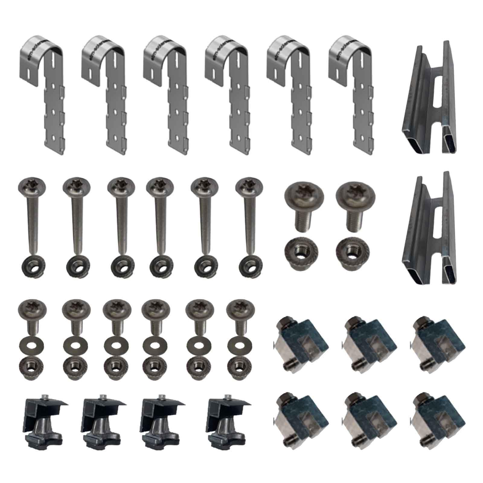 EPP.Solar® SOLAR-HOOK für 'eckige' senkrechte Geländerstäbe/Sprossen für 2 Modul von EPP.Solar