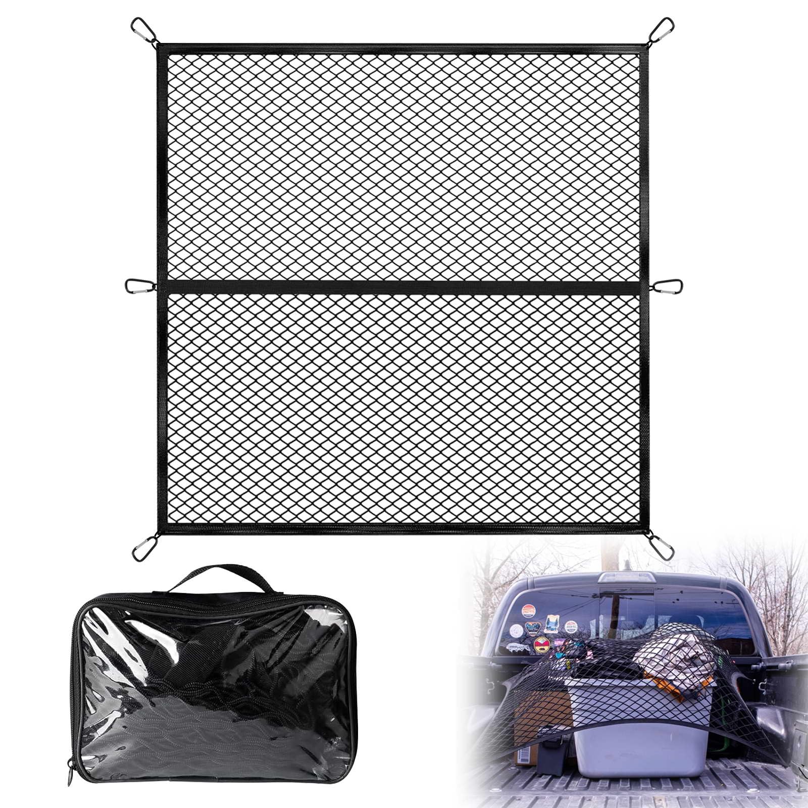 EPROICKS Gepäcknetz, Cargo Net LKW-Bett-Organizer mit Schnallen, Geeignet für Tägliche Leichte Lasten von LKWs, 1,2 x 1,2 m Dehnbar bis 2,1 m x 2,1 m von EPROICKS