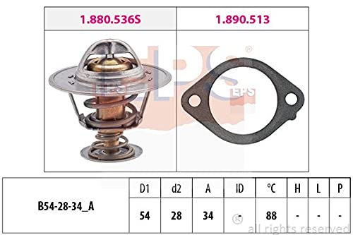 EPS 1.880.869 Thermostat, Kühlmittel Thermostat, Temperaturregler, Kühlwasserthermostat von EPS