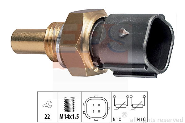 Sensor, Kühlmitteltemperatur EPS 1.830.316 von EPS