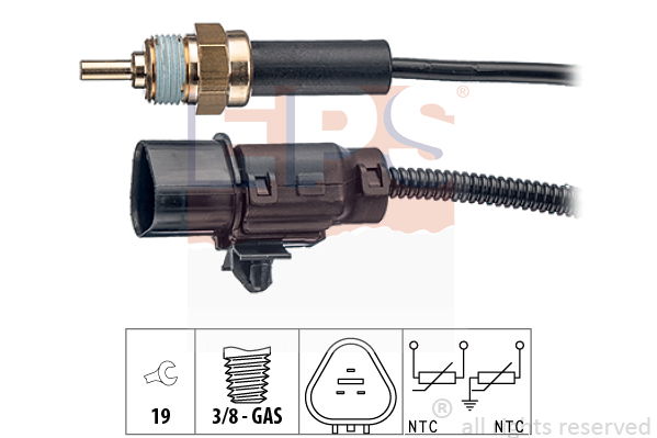 Sensor, Kühlmitteltemperatur EPS 1.830.373 von EPS