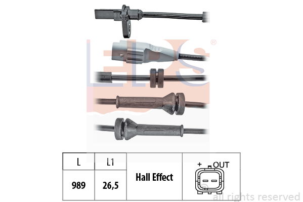 Sensor, Raddrehzahl EPS 1.960.096 von EPS