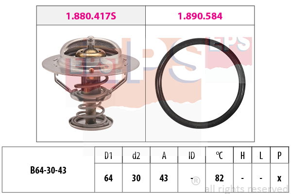 Thermostat, Kühlmittel EPS 1.880.417 von EPS