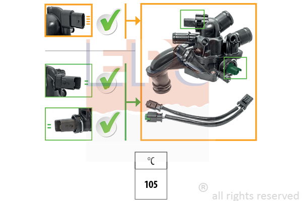 Thermostat, Kühlmittel EPS 1.880.866K von EPS