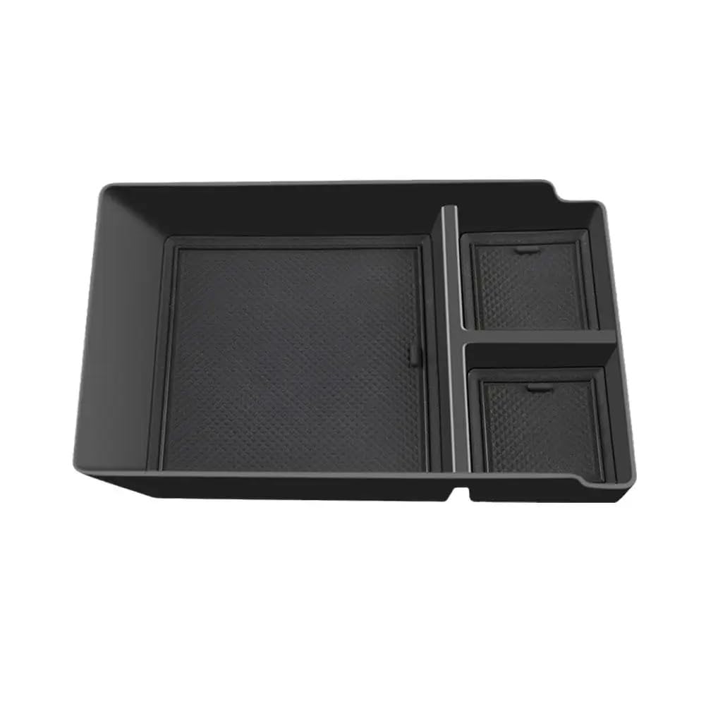 EQAUHYB Kompatibel Mit Hyundai Für IONIQ 5 2021 2022 2023 Autokonsolen-Armlehnenbox Autoarmlehnen-Center-Speicherbox Container Armlehnen-Aufbewahrungsbox Auto Tray Armlehne(Black) von EQAUHYB