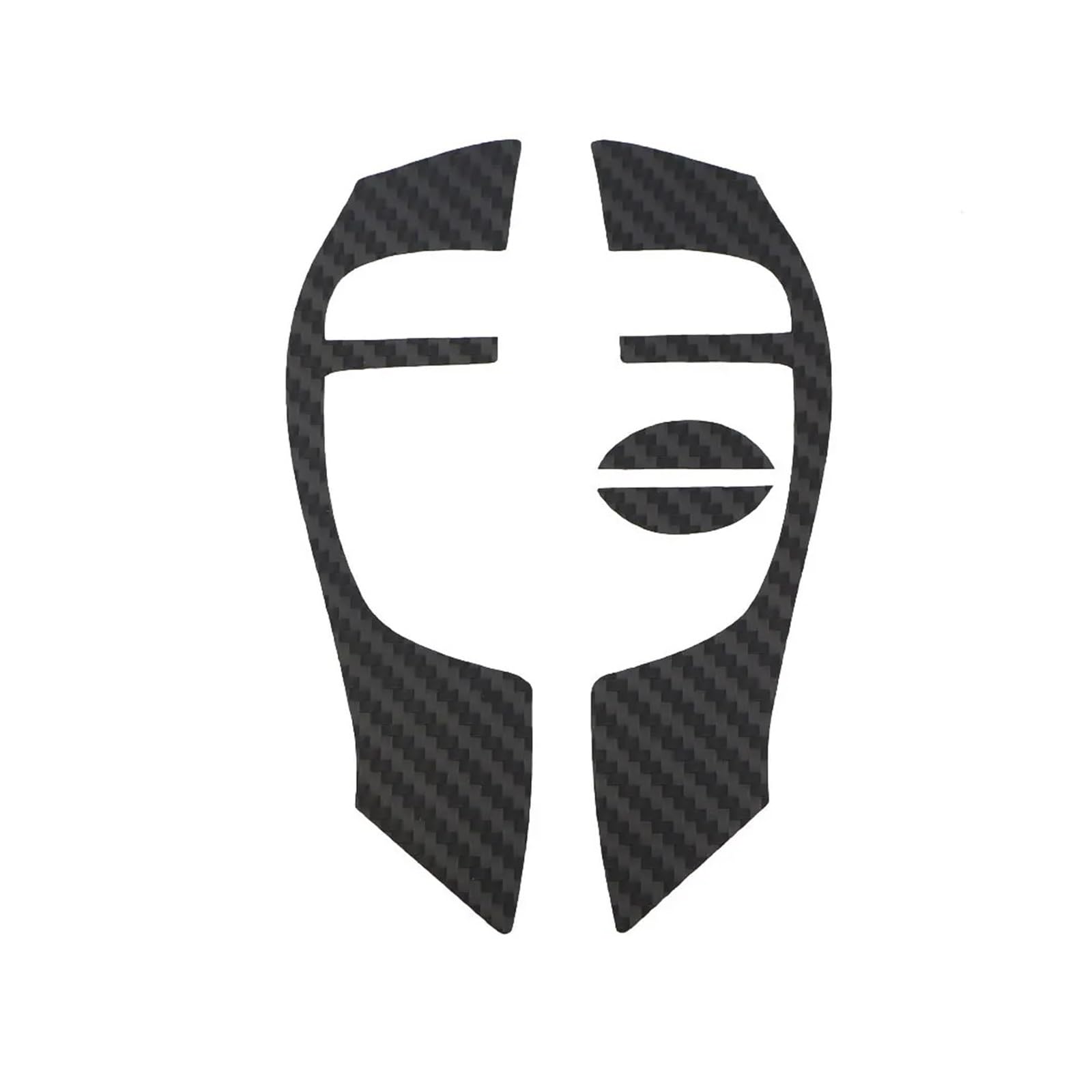 EQPWZG Auto-Carbonfaser-Lenkrad-Logo-Aufkleber, for Nissan, for X-TRAIL, for X-Trail, for Xtrail, for Rogue 2014 2015 2016 2017, 3 Farben Lenkradverkleidung(Black symmetry) von EQPWZG