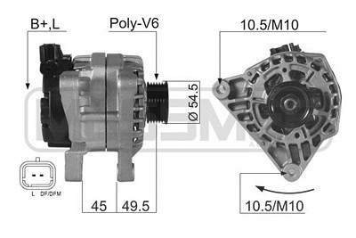 Era Generator [Hersteller-Nr. 210054A] für Citroën, Fiat, Peugeot von ERA