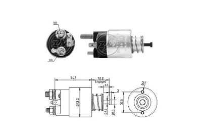 Era Magnetschalter, Starter [Hersteller-Nr. ZM1391] für Hyundai, Kia von ERA