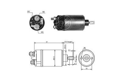 Era Magnetschalter, Starter [Hersteller-Nr. ZM526] für Ford, Saab von ERA