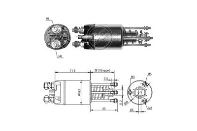 Era Magnetschalter, Starter [Hersteller-Nr. ZM5651] für Fiat, Lancia von ERA