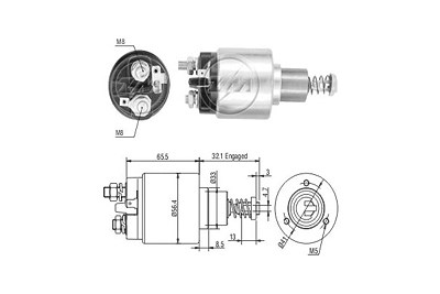 Era Magnetschalter, Starter [Hersteller-Nr. ZM676] für VW von ERA