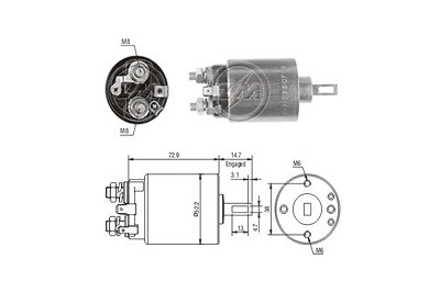 Era Magnetschalter, Starter [Hersteller-Nr. ZM785] für Volvo von ERA