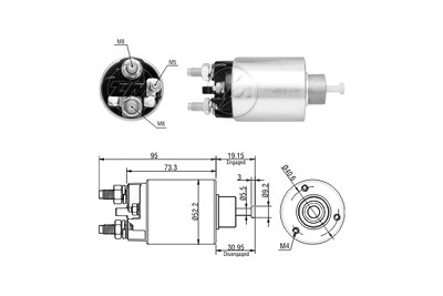 Era Magnetschalter, Starter [Hersteller-Nr. ZM8860] für Citroën, Fiat, Lancia, Peugeot, Renault von ERA