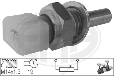 Era Sensor, Kühlmitteltemperatur [Hersteller-Nr. 330115] für Audi, BMW, Ford, Mercedes-Benz, Seat, Volvo, VW von ERA