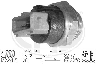 Era Temperaturschalter, Kühlerlüfter [Hersteller-Nr. 330215] für Citroën, Peugeot von ERA