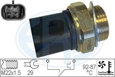 Era Temperaturschalter, Kühlerlüfter [Hersteller-Nr. 330273] für Alfa Romeo, Autobianchi, Fiat, Innocenti, Iveco, Lancia, Peugeot, Seat von ERA