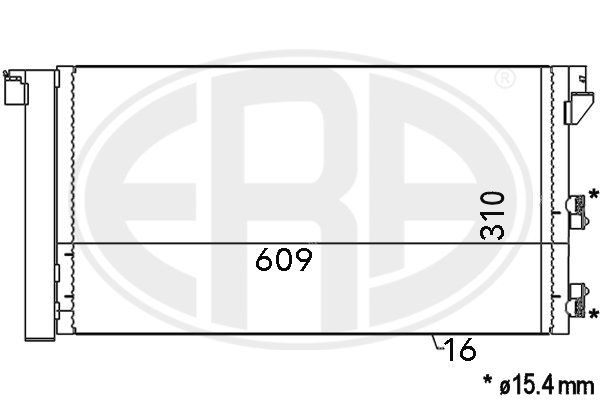 Kondensator, Klimaanlage ERA 667001 von ERA