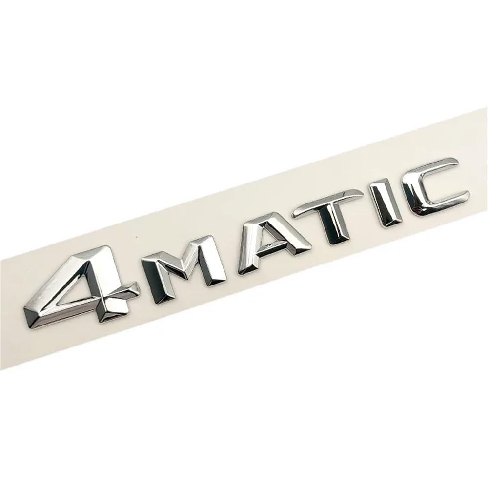 ERAKAFZTTK 3D ABS Schwarz Chrom Auto Buchstaben Hinten Stamm Abzeichen B180 Aufkleber Fit for Mercedes B180 W245 W246 4MATIC Emblem Logo zubehör(4matic Chrome) von ERAKAFZTTK