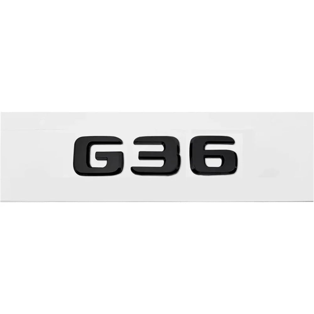 ERAKAFZTTK 3D Buchstaben Auto Schwanz Box Emblem Hinten Stamm Aufkleber Abzeichen Fit for Mercedes Benz G36 G63 G65 G200 G230 G300 g350 G500 G550 G Klasse(G36-Black) von ERAKAFZTTK