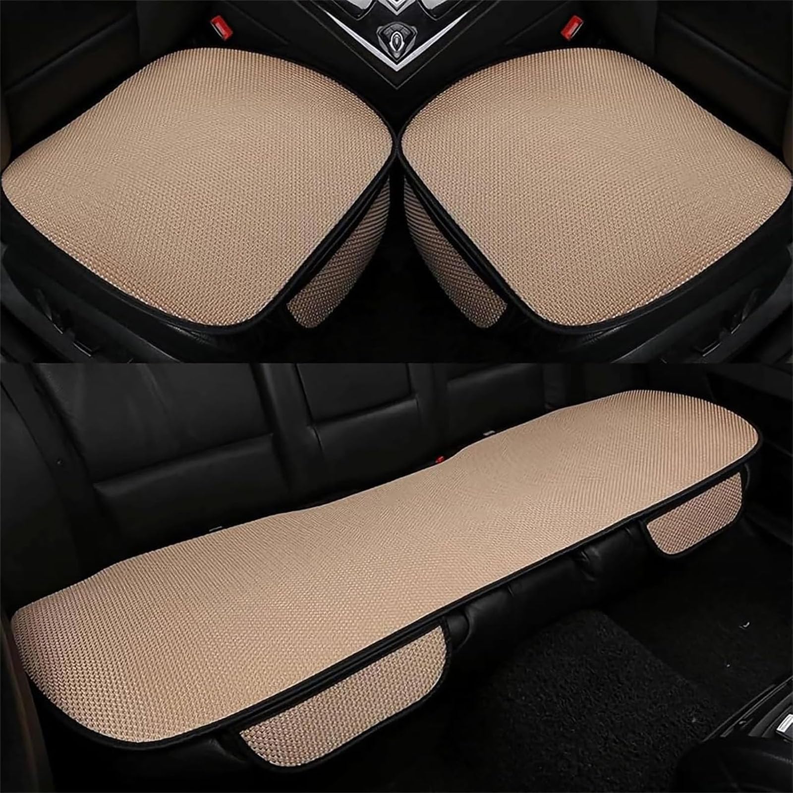 ERBRA Anti Rutsch Auto Sitzaufleger für Citroen C3 C4 C5 2017-2023, Sitzbezug für Vordersitze und Rücksitz mit Lagertasche, Anti Rutsch Autositz-Protektor, B/Beige-Without backrest von ERBRA