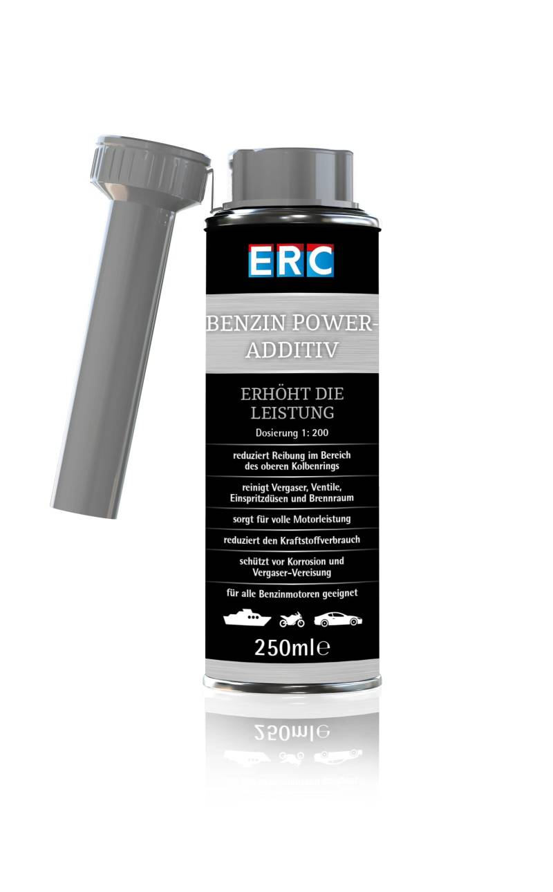 ERC Benzin Power-Additiv mit Friction Modifier, Verbesserung der Beschleunigung, 250ml von ERC