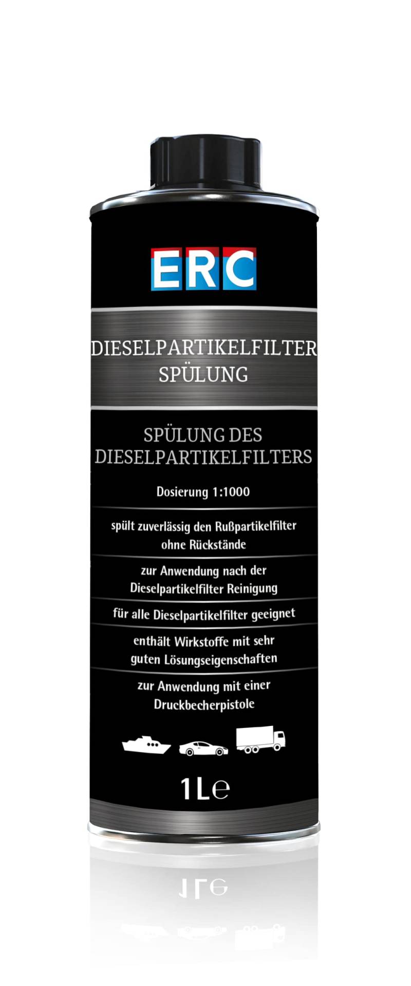 ERC Dieselpartikelfilter Spülung, für die professionelle DPF-Spülung nach der Reinigung, 1000ml von ERC