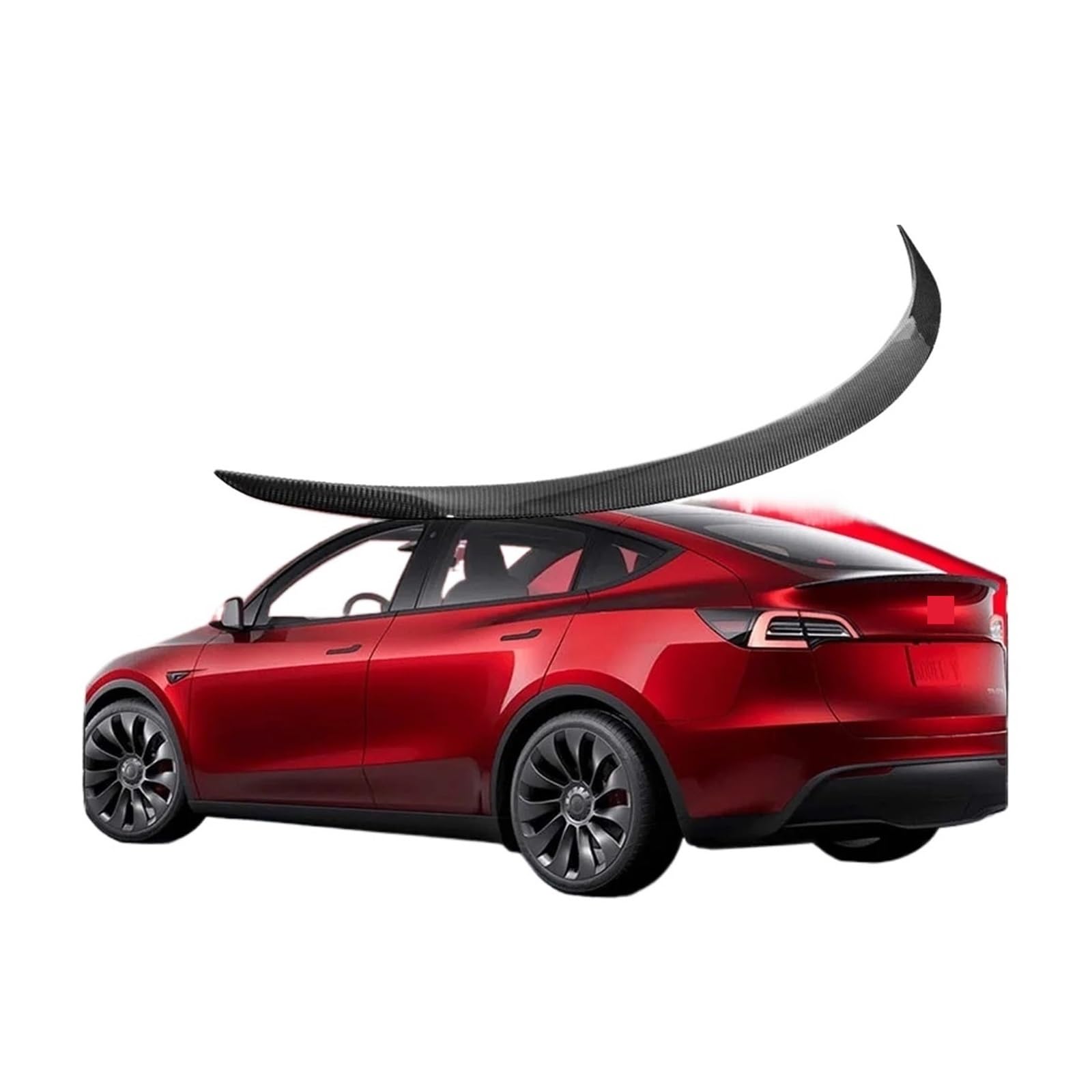 Spoiler Kohlefaser Heckklappe Heckflosse, kompatibel for Tesla Model 3 2024 Model 3 Autozubehör von ERFGDW